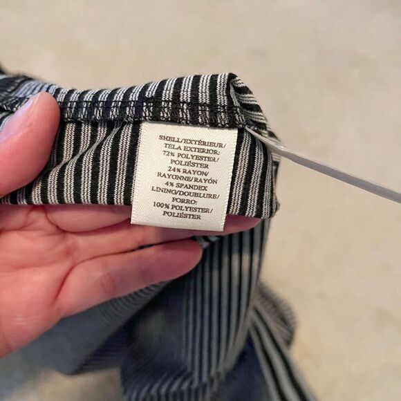 Ann Taylor NWT Stripe Peplum Stretch Sleeveless Fully Lined Sheath Dress - Picture 14 of 14